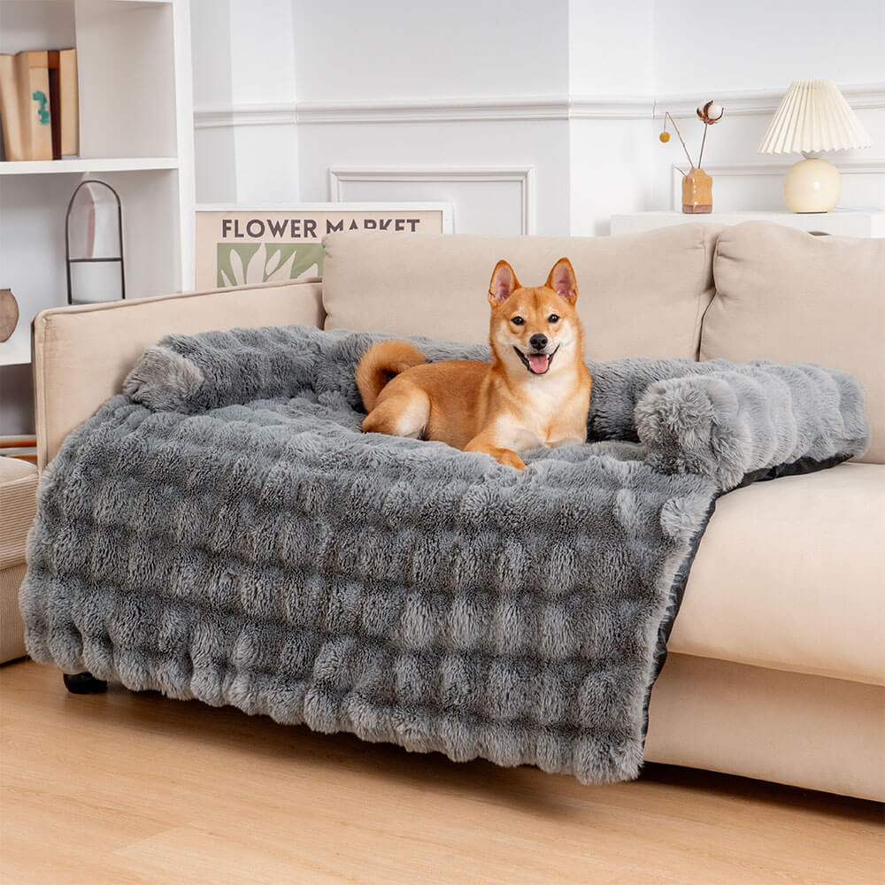 Dog Bed – Plush Material – Available Sizes S to XL – Multi-Purpose Sofa Protector and Comfort 0