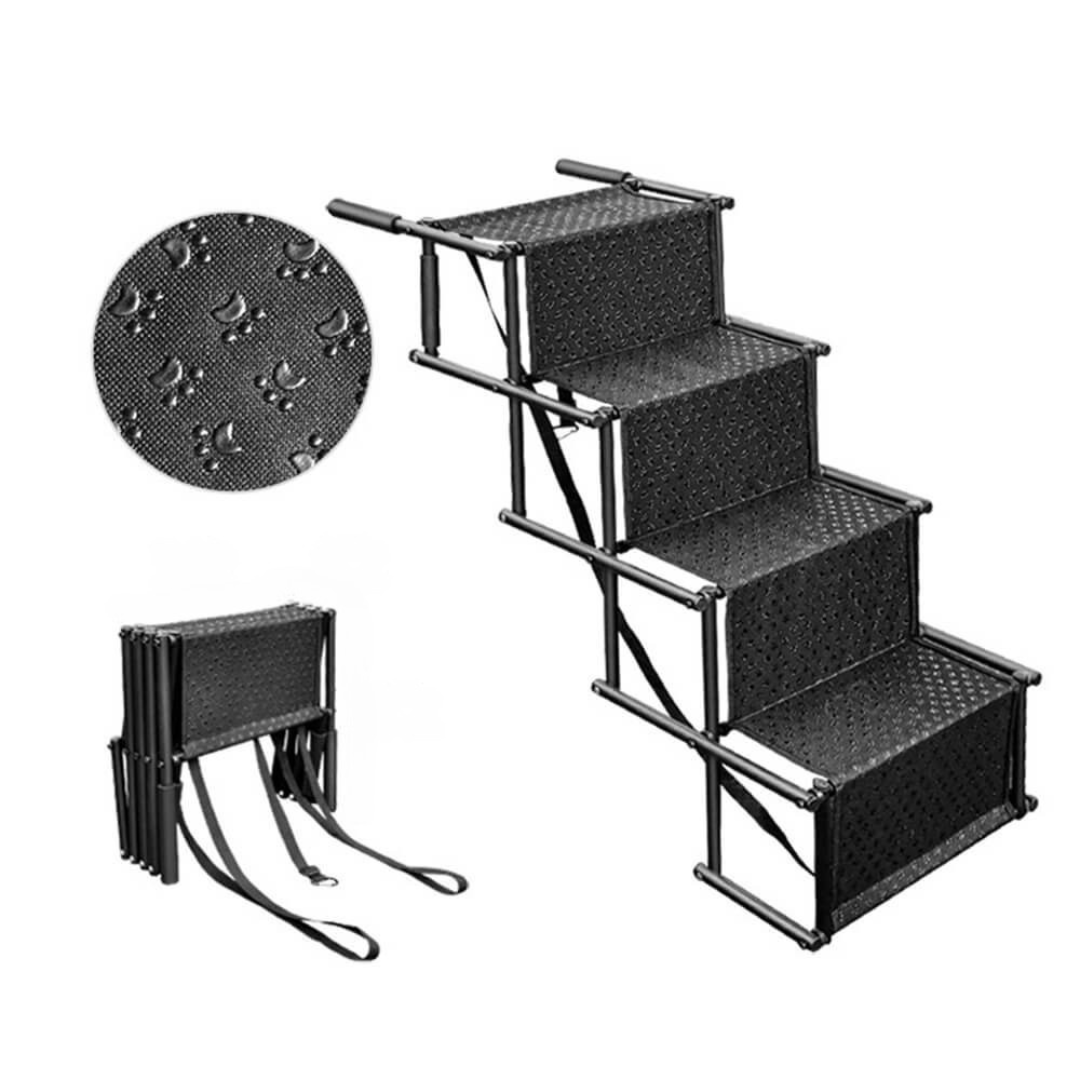 Dog Steps for Car – Foldable Steel Frame – Expanded Size 39.8 × 18.5 × 29.9 inches – Non-Slip Design for Safe Travel 3