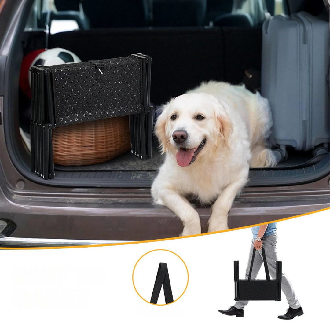 Dog Steps for Car – Foldable Steel Frame – Expanded Size 39.8 × 18.5 × 29.9 inches – Non-Slip Design for Safe Travel 6