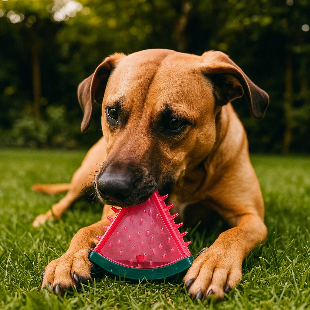 Dog Chew Toy – TPR Rubber – 7in L × 3in W – Cooling Function for Healthy Teeth and Strong Chewing 0