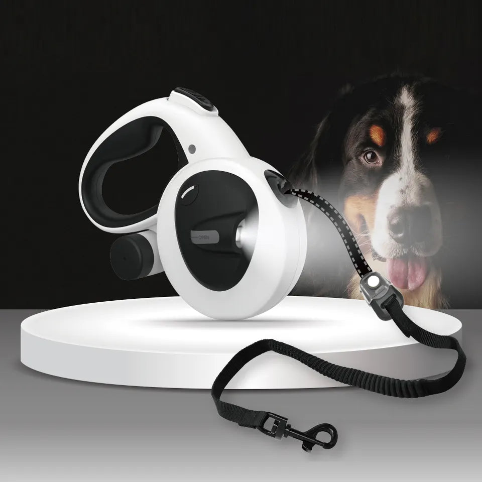 Dog Leash – Reflective Material – 16.4 Feet – Built-in Flashlight for Nighttime Safety 0