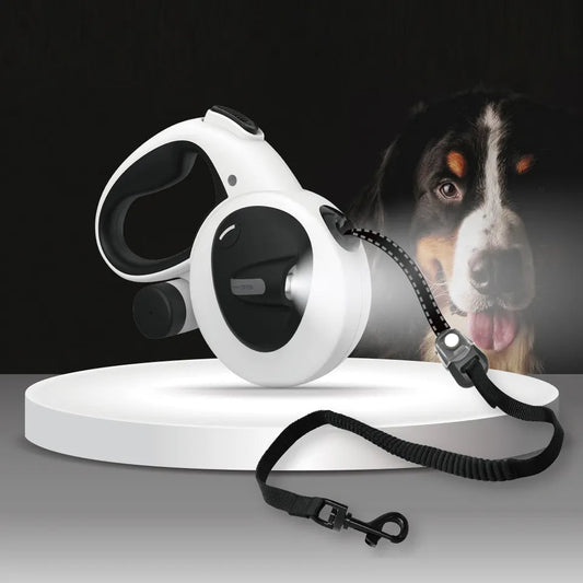 Dog Leash – Reflective Material – 16.4 Feet – Built-in Flashlight for Nighttime Safety 0