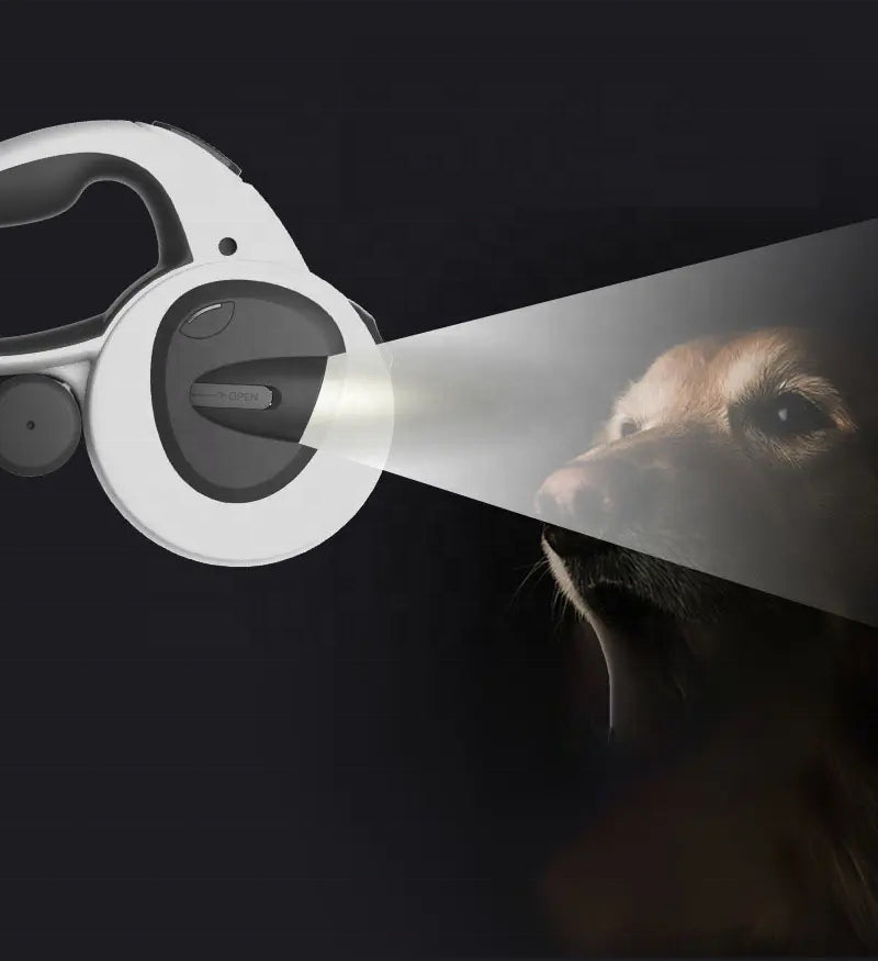 Dog Leash – Reflective Material – 16.4 Feet – Built-in Flashlight for Nighttime Safety 1