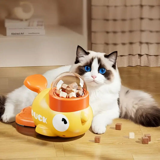 Interactive Cat Toy – Plastic Dispenser – 10.5 × 8.5 Inches – Promotes Healthy Eating and Active Play